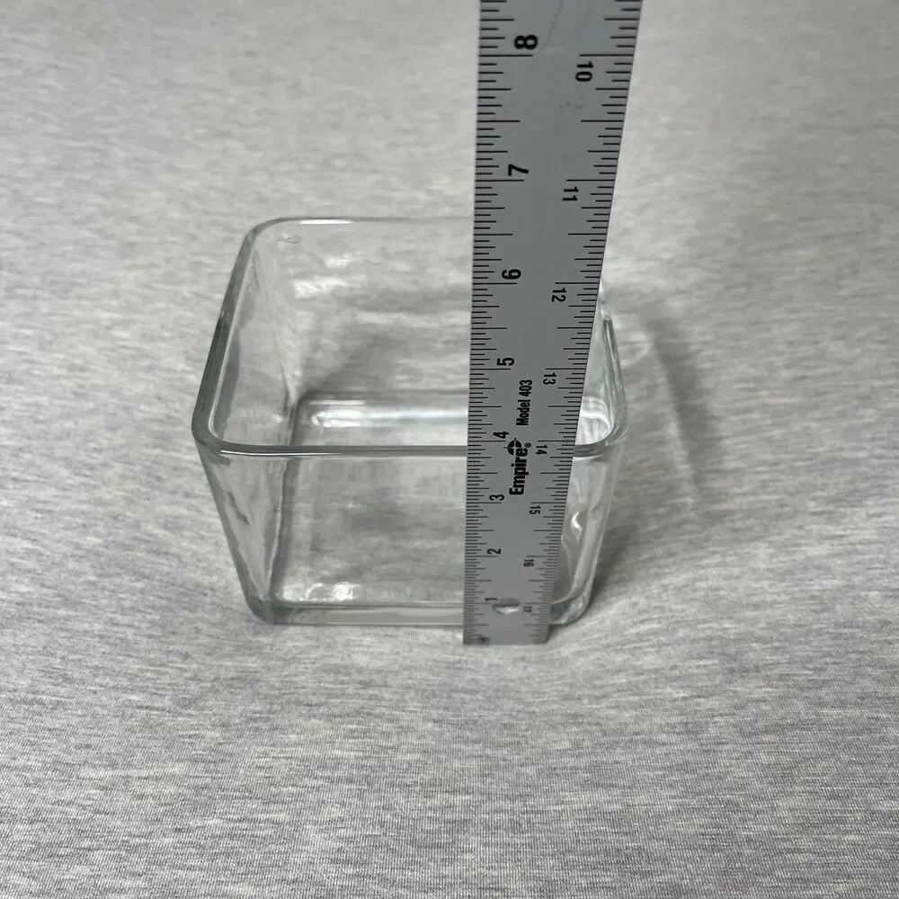 Target 5” Clear Square Glass Jar